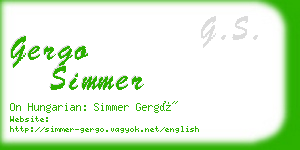 gergo simmer business card